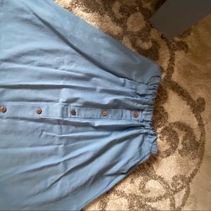 A-Line front button midi skirt